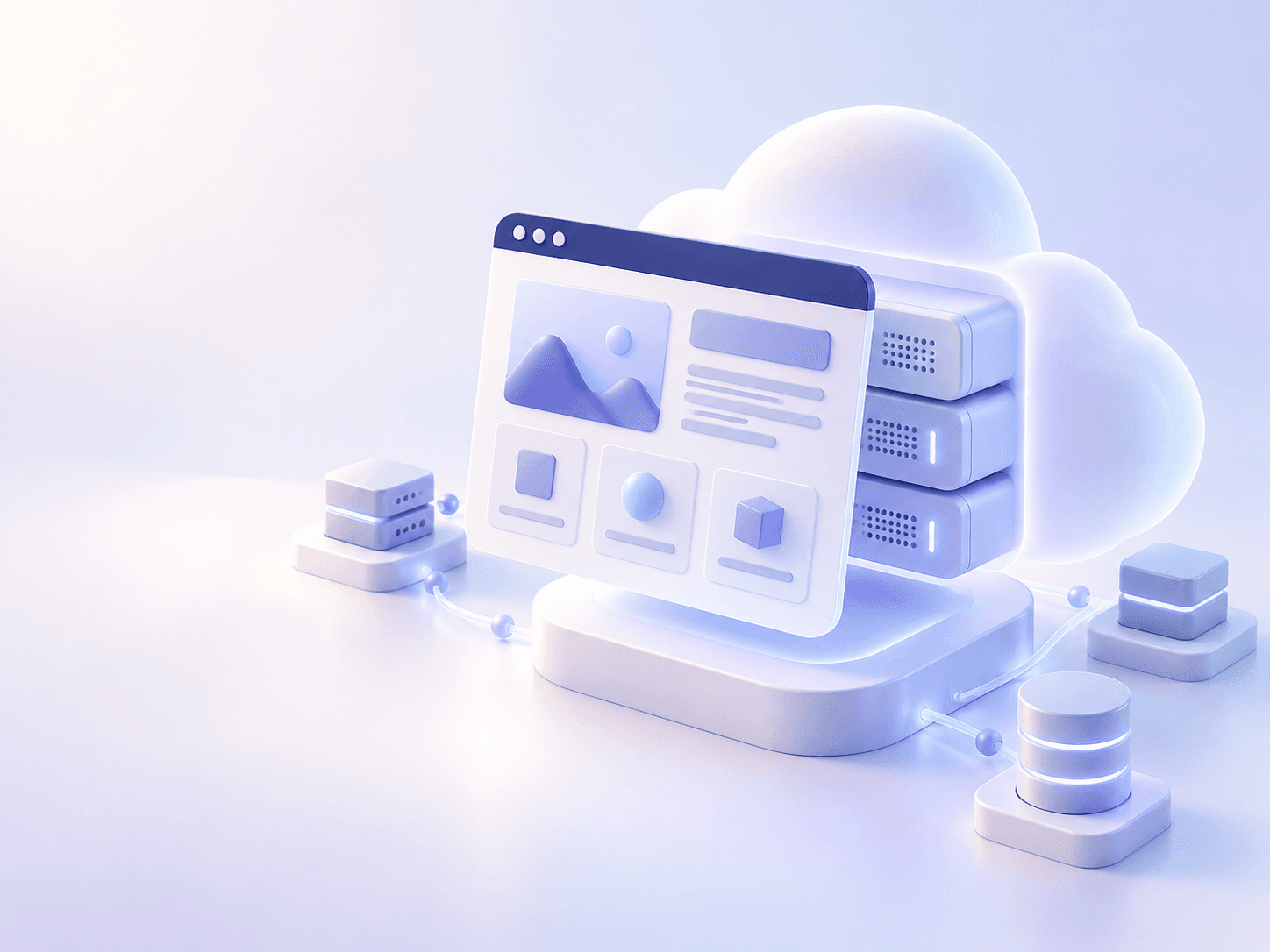 Illustration of a ready managed hosting workspace