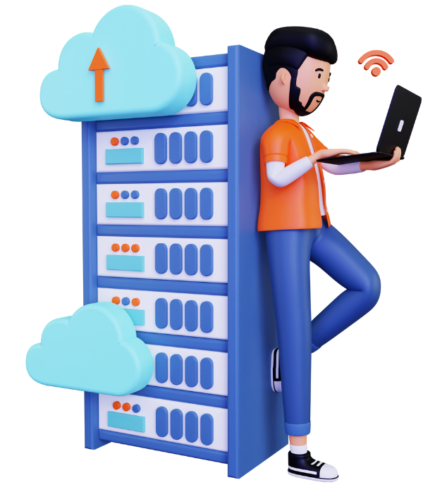 Business Hosting 3D Illustration